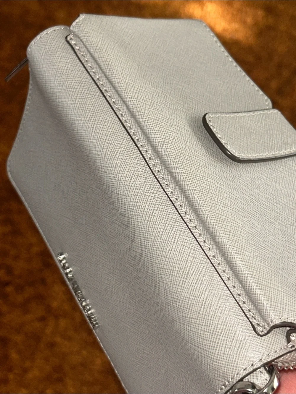 Michael Kors Light Silver Wristlet Wallet